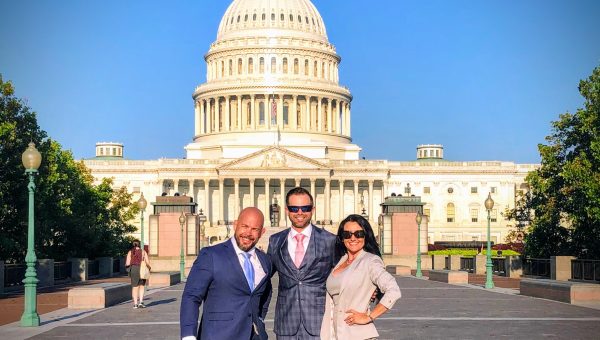 Left to right: Director of Strategic Business Development Butch Hildebrand, Chief Strategy Officer Jason Altepeter and Chief Executive Officer Heather (Petersen) Altepeter on Capitol Hill for merchant/partner advocacy.